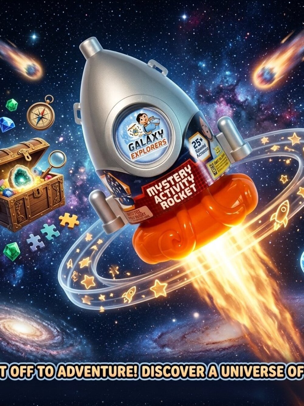 Ryan's World Galaxy Explorers Mystery Activity Rocket Craft Kit NWT